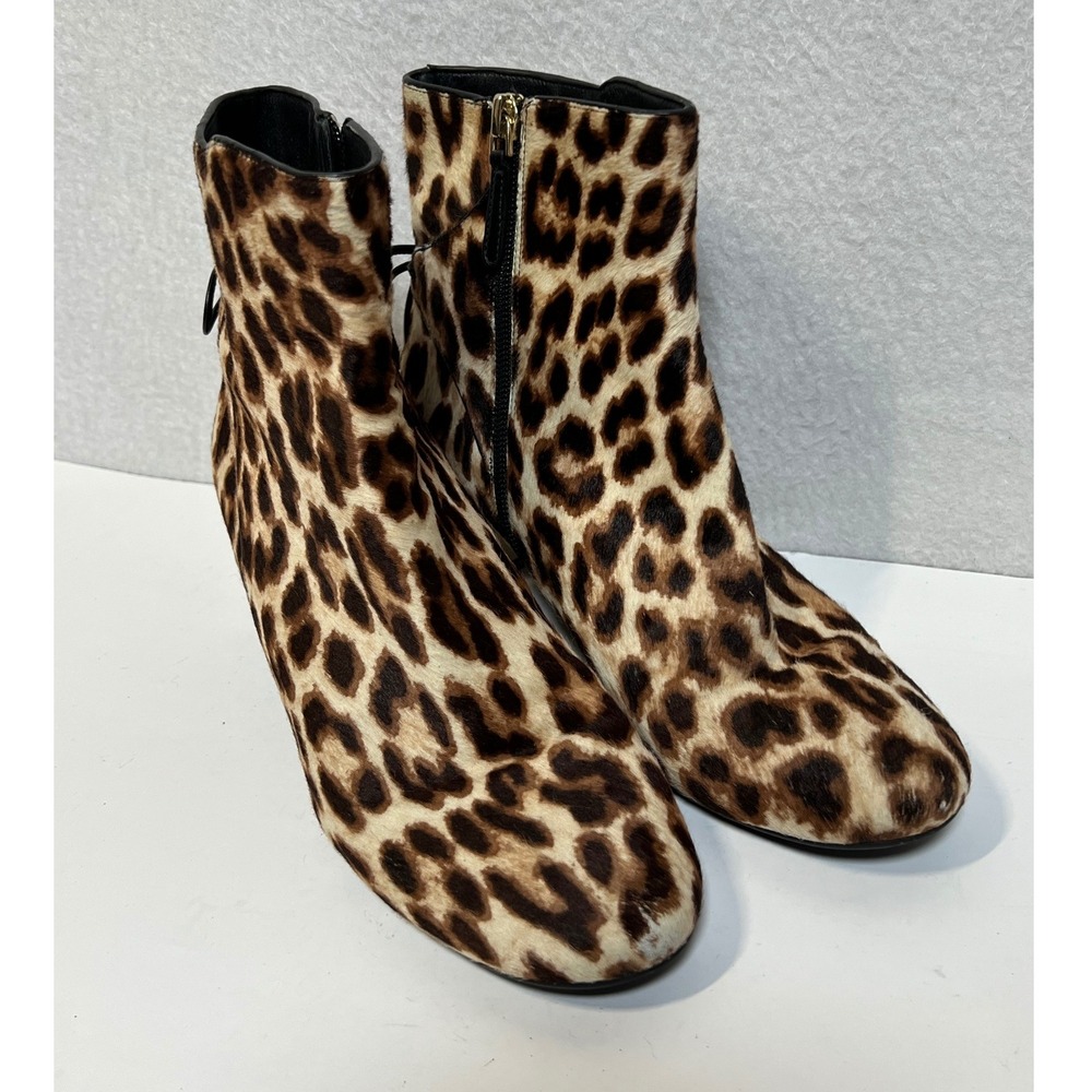 Tory Burch Leopard Print Ankle Booties in Brown and Black